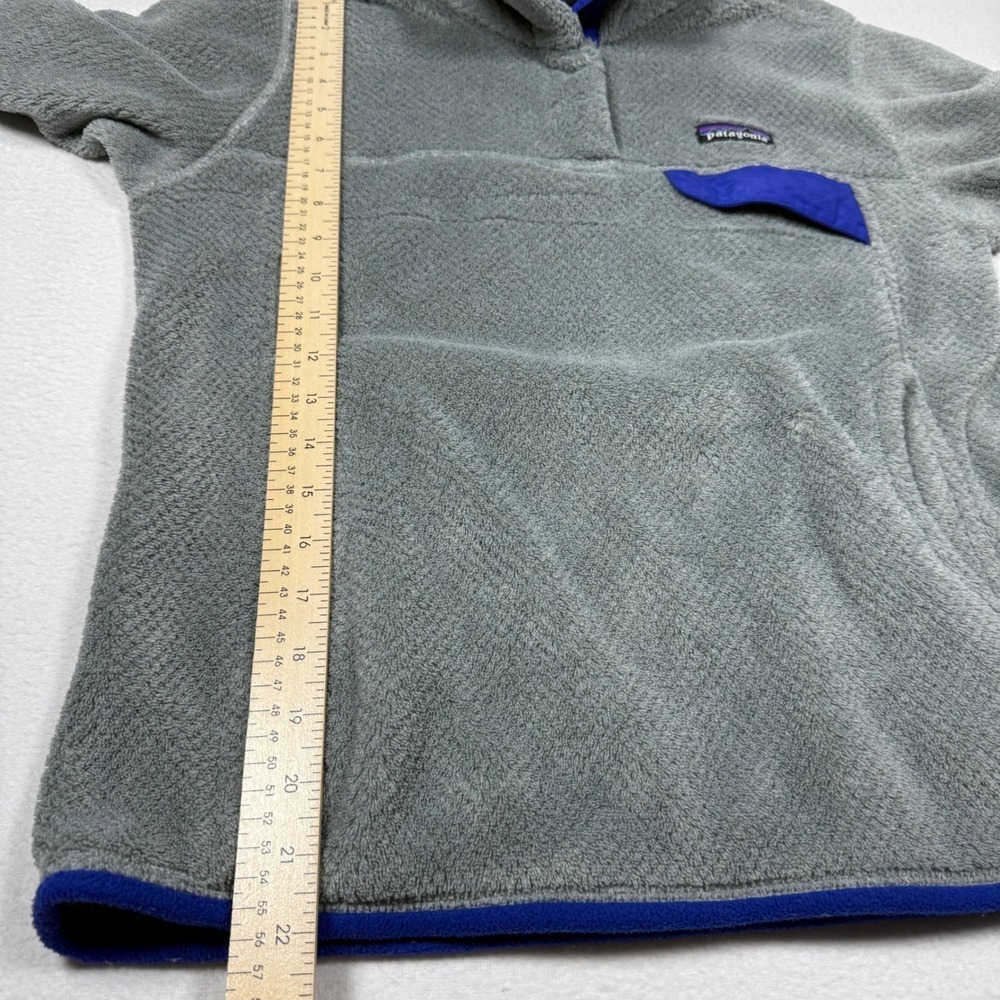 Patagonia Re-Tool Snap-T Fleece Pullover Gray Blue Womens Small - Picture 6 of 7